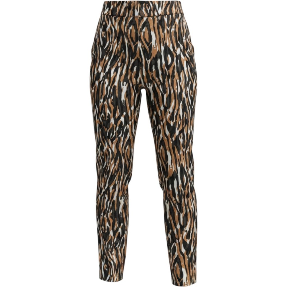 Krazy Larry Pull-On Ankle Pants Abstract Tiger Print Stretch High-Rise Size 4